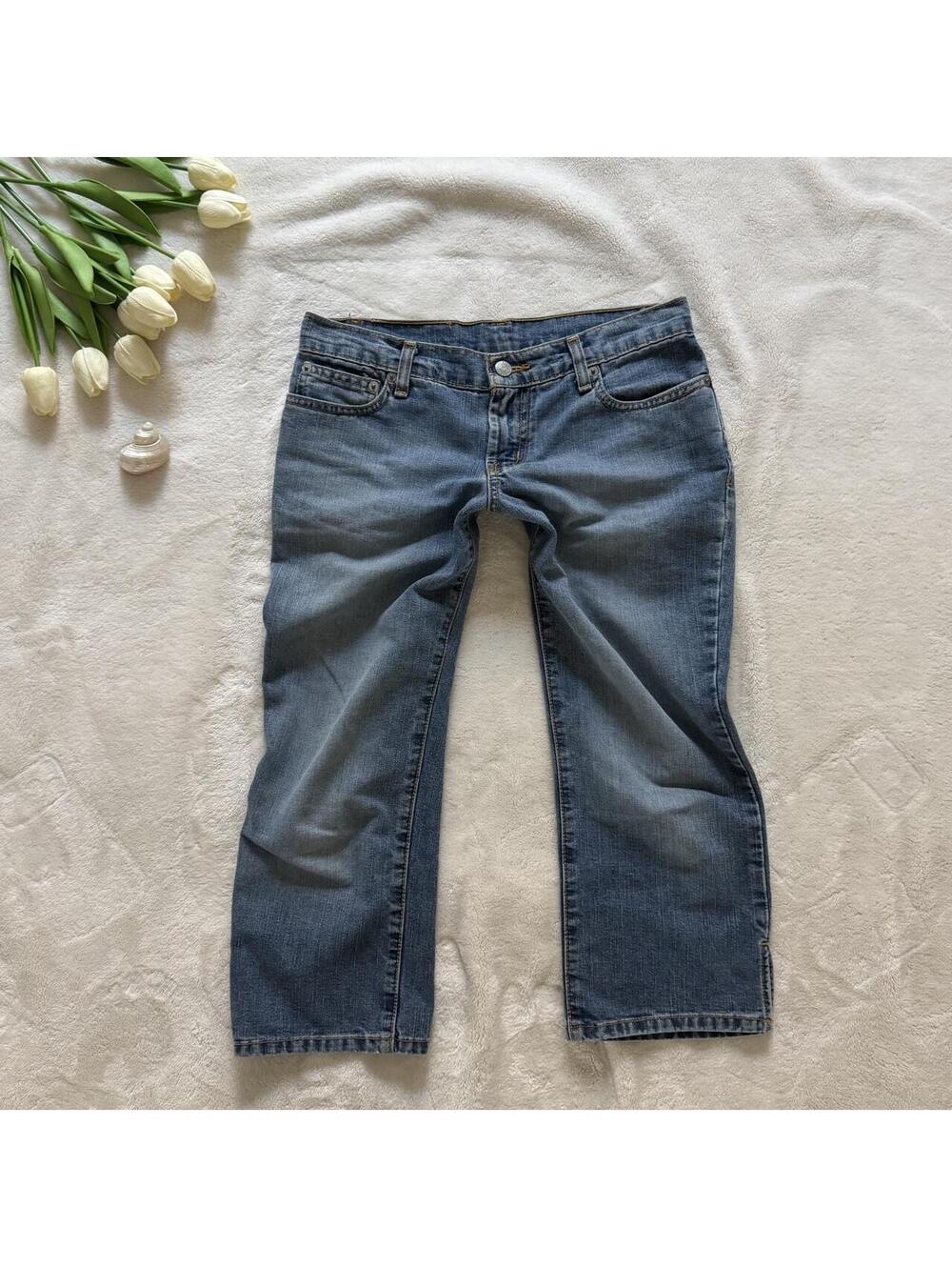Ralph Lauren low rise capri blue denim jeans